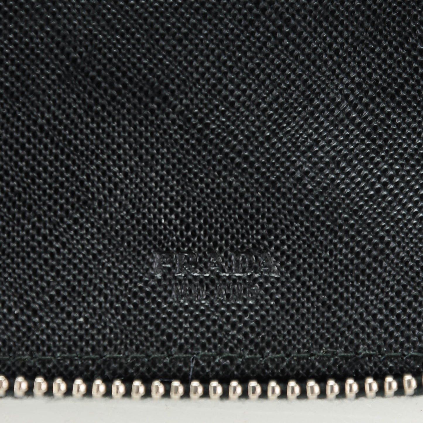 Saffiano Metal Zip Around Travel Wallet Black