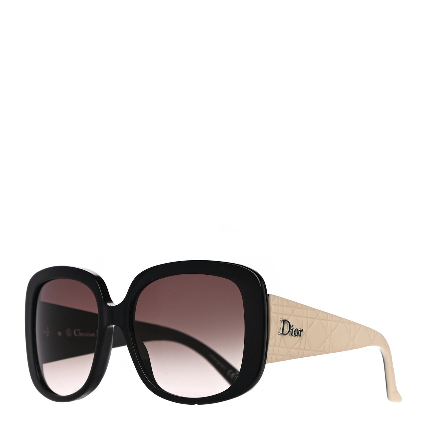 Cannage Dior Lady Lady 1 Sunglasses Black Ivory