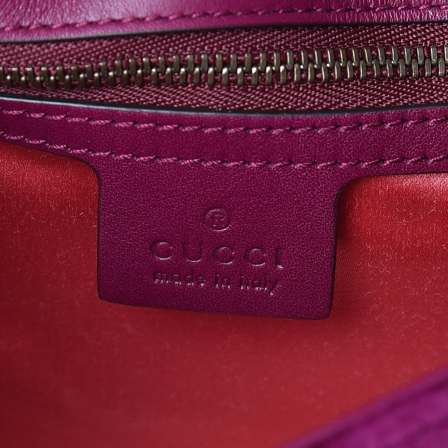 Gucci Velvet Matelasse Embroidered Small GG Marmont Shoulder Bag Fuchsia Violet Cyclamen 8 of 9