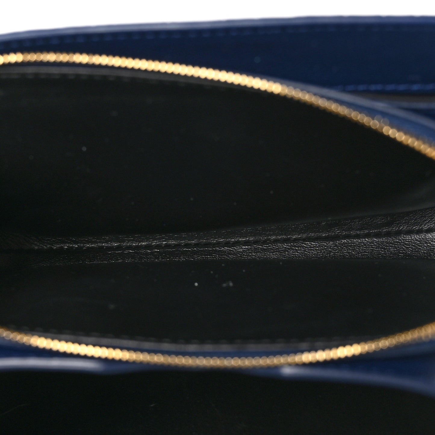 Shiny Calfskin Crocodile Embossed Small B Crossbody Bag Navy