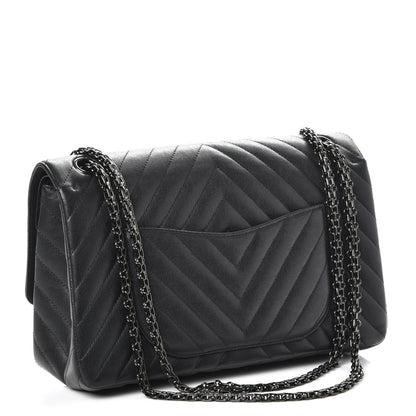 Chanel Sheepskin Chevron Quilted 2.55 Reissue 226 Flap So Black 4 of 8