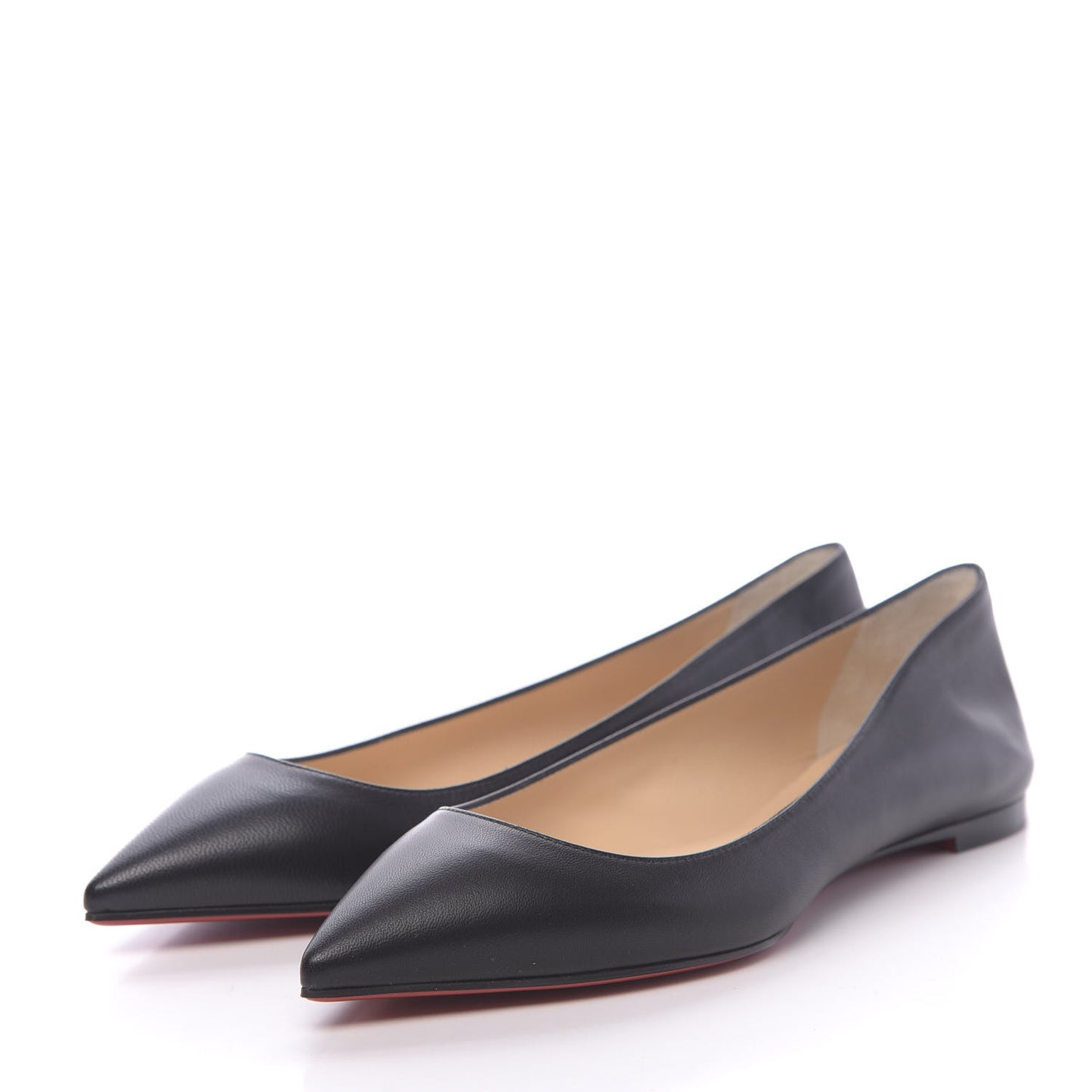 Shiny Nappa Ballalla Flats 37 Black