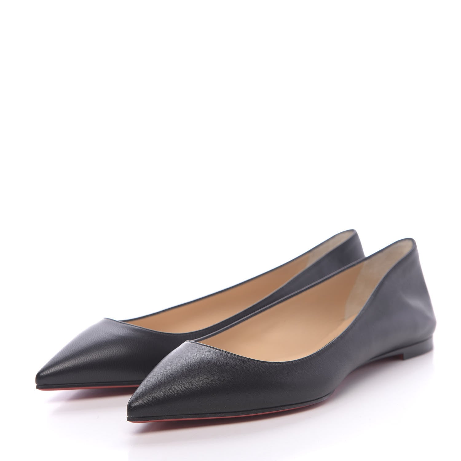 Christian Louboutin Shiny Nappa Ballalla Flats 37 Black 3 of 8