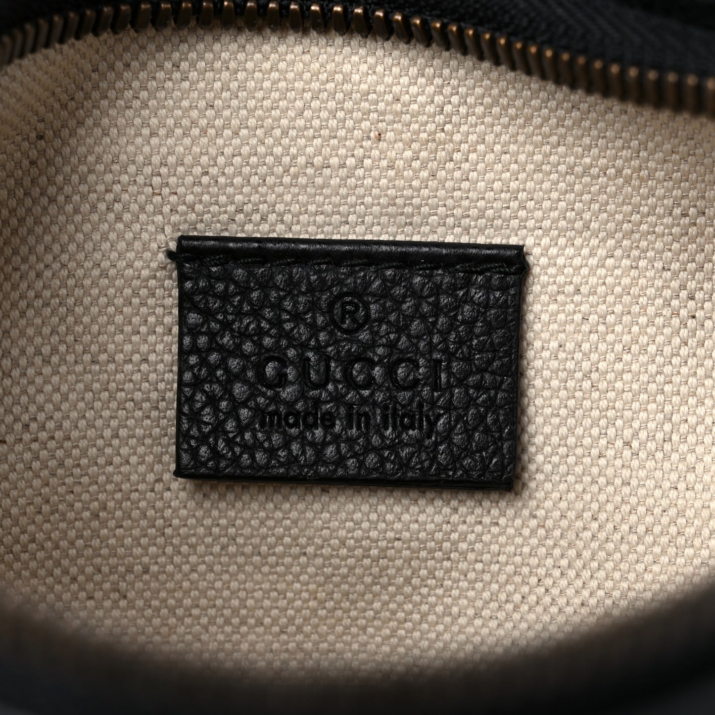 Grained Calfskin Small Logo Belt Bag Black