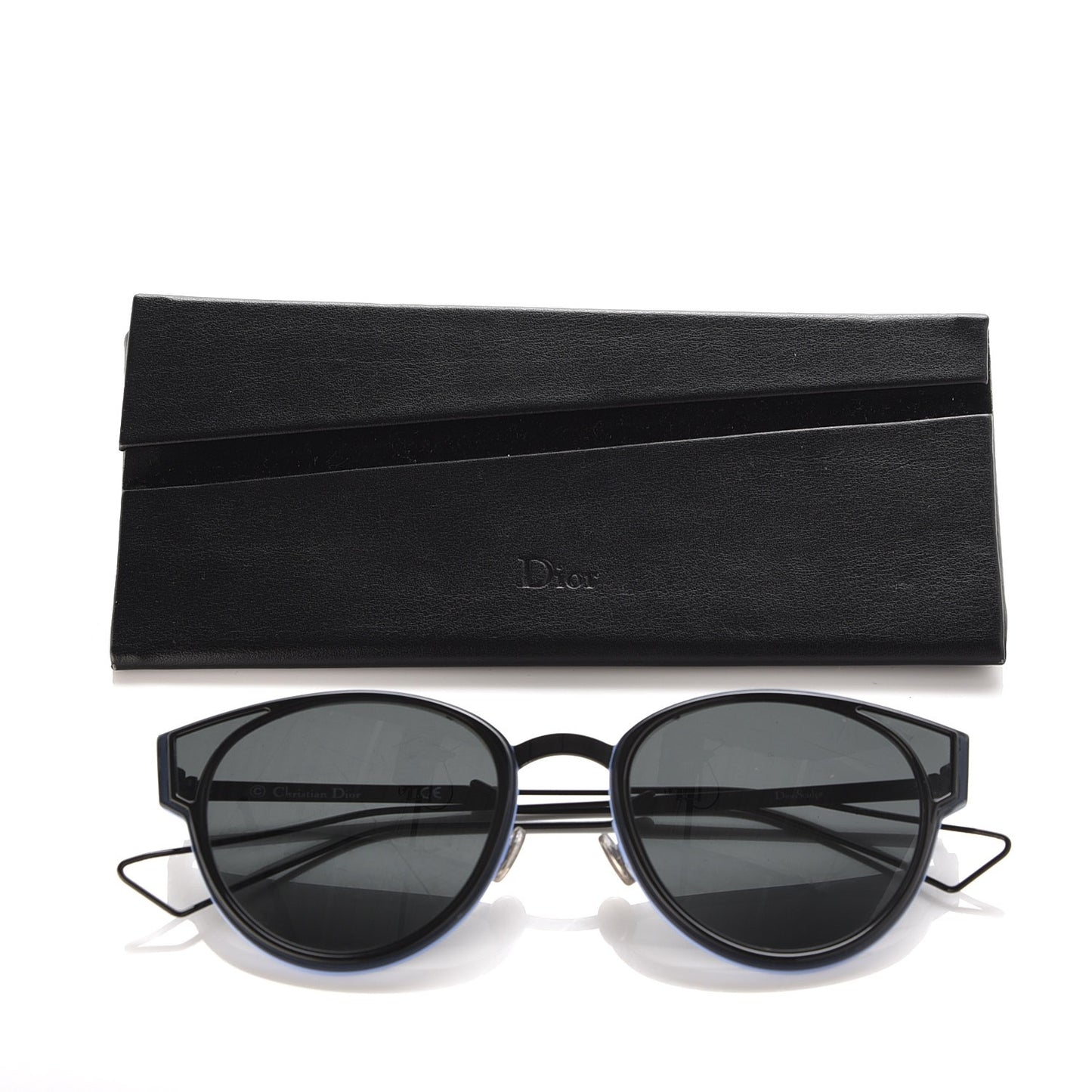 Sculpt Cat Eye Sunglasses Black Gray