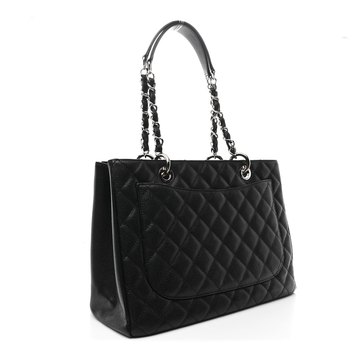 Caviar Quilted Grand Shopping Tote GST Black