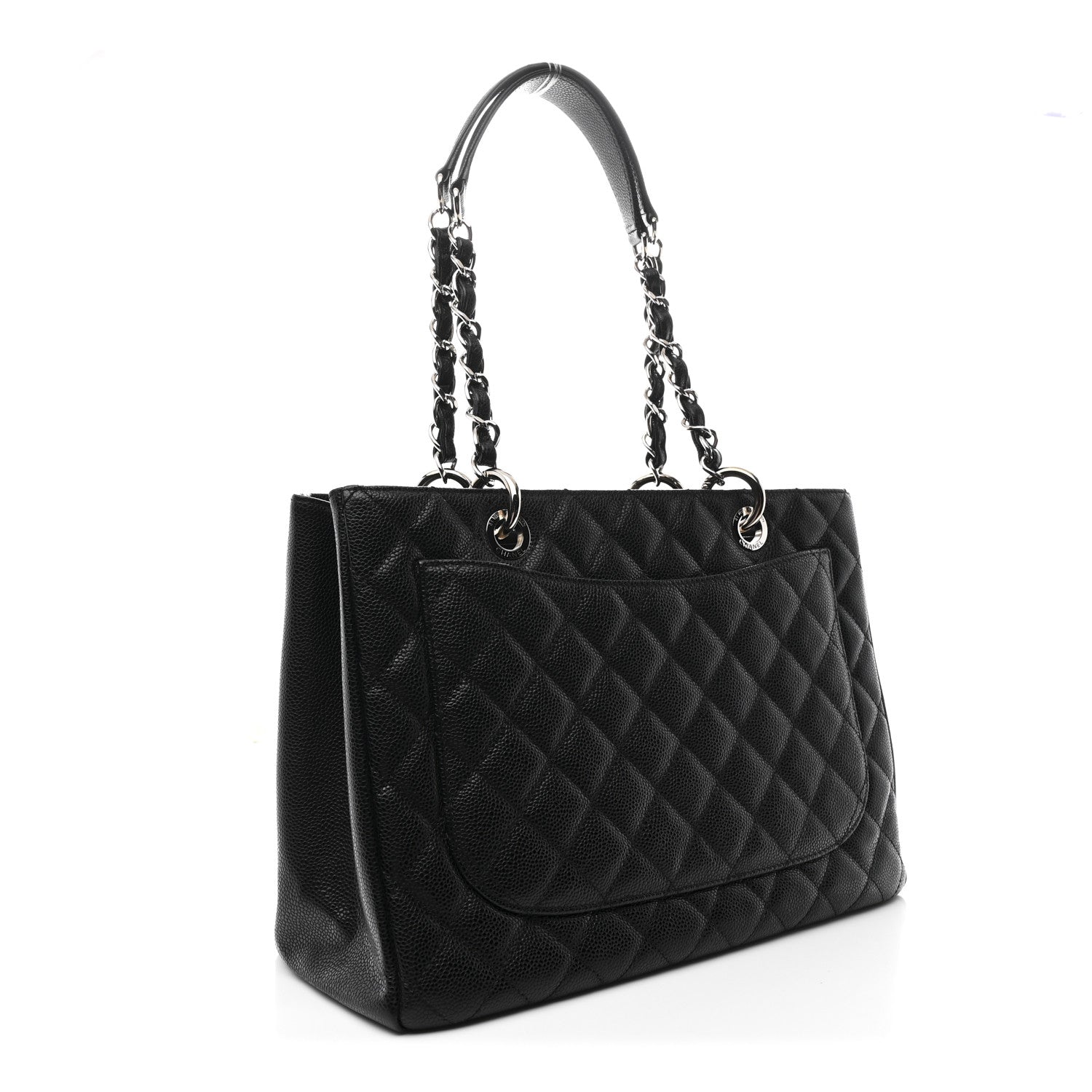 Chanel Caviar Quilted Grand Shopping Tote GST Black 3 of 12