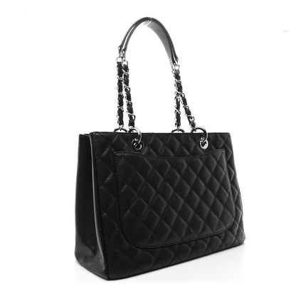 Chanel Caviar Quilted Grand Shopping Tote GST Black 3 of 12