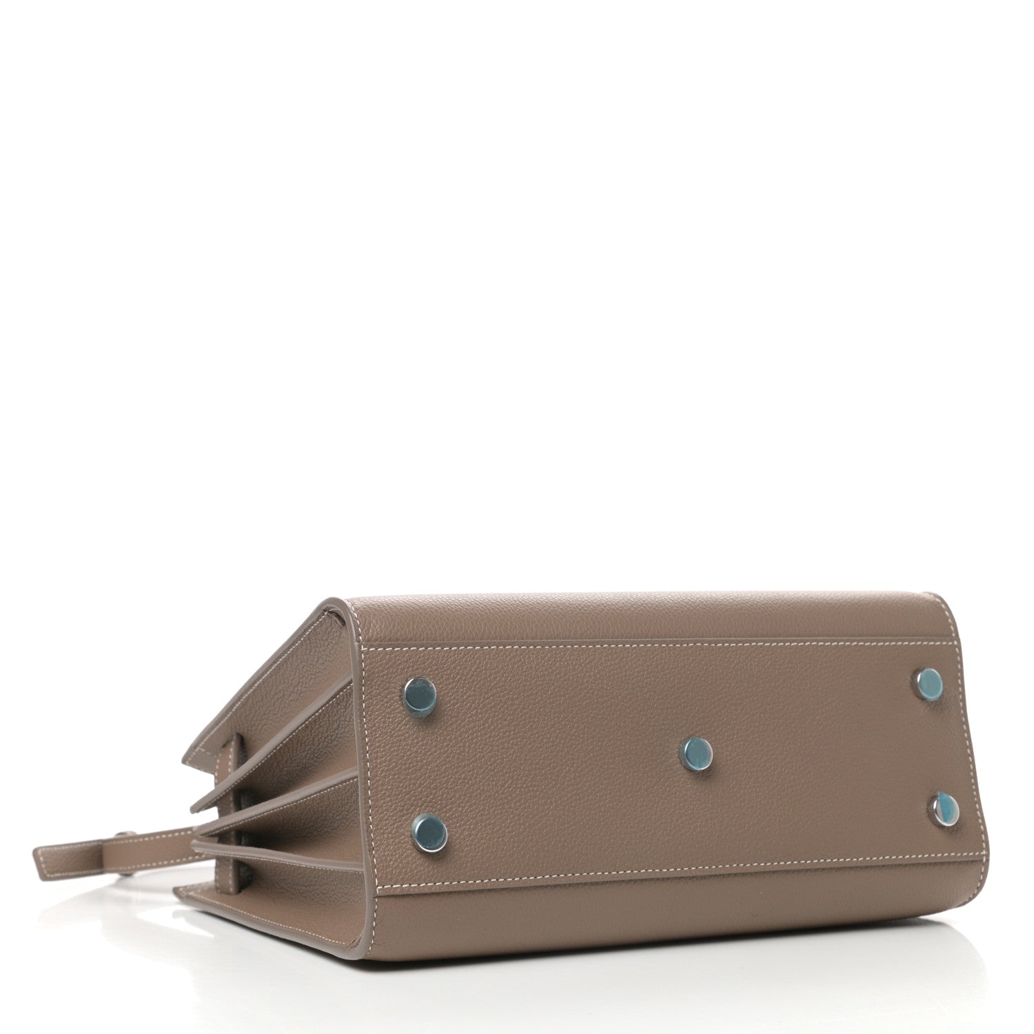 Saint Laurent Grained Calfskin Topstich Baby Sac De Jour Taupe 4 of 9
