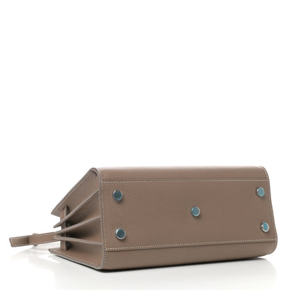 Saint Laurent Grained Calfskin Topstich Baby Sac De Jour Taupe 4 of 9