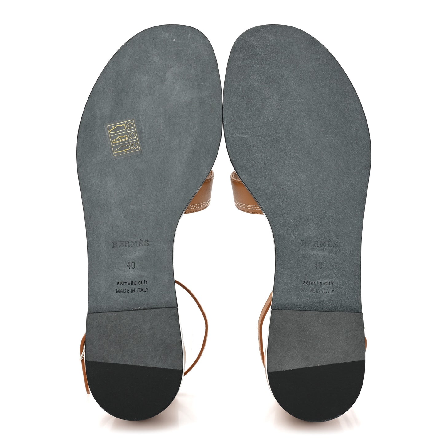 Calfskin Santorini Sandals 40 Naturel