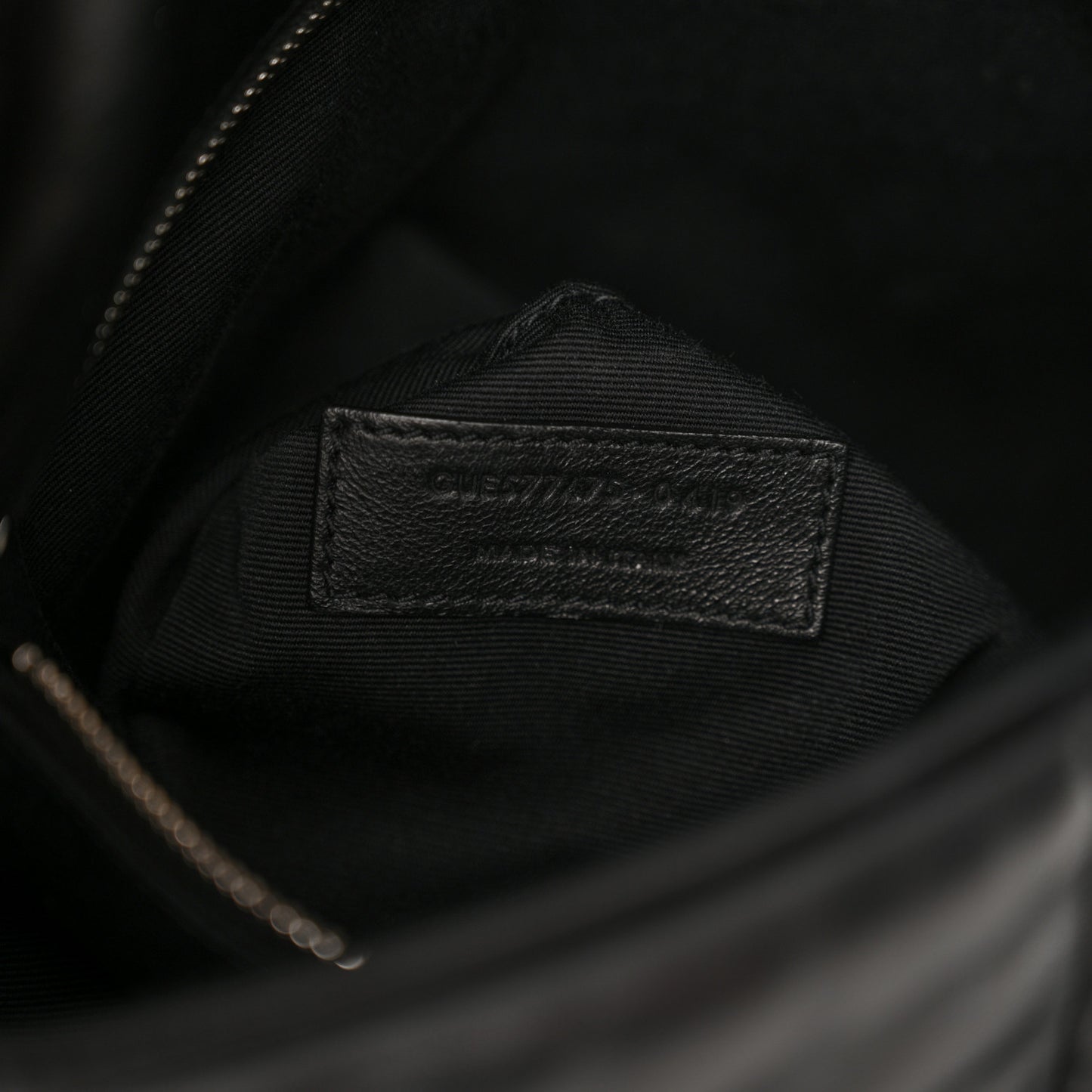 Lambskin Quilted Medium Loulou Puffer Monogram Chain Satchel Black