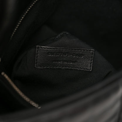 Saint Laurent Lambskin Quilted Medium Loulou Puffer Monogram Chain Satchel Black 6 of 13