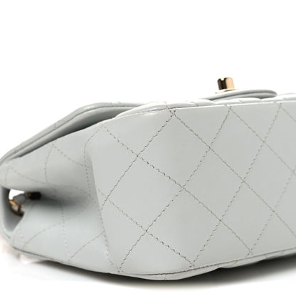 Chanel Lambskin Quilted Mini Square Flap Light Grey 8 of 9