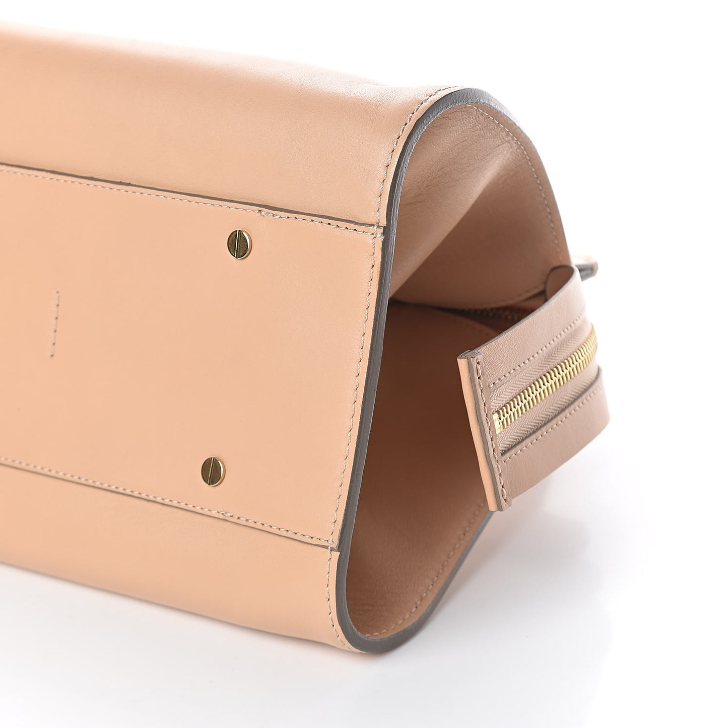 Calfskin Ayers Top Handle Shoulder Bag Beige