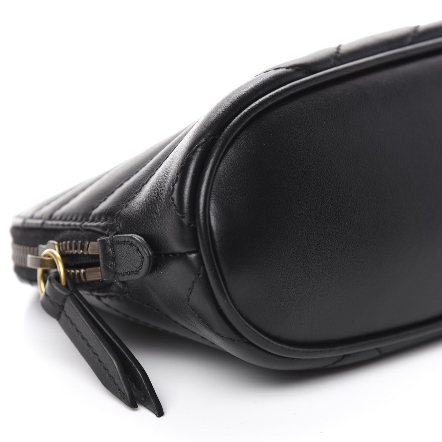 Calfskin Matelasse Large GG Marmont Pouch Cosmetic Case Black
