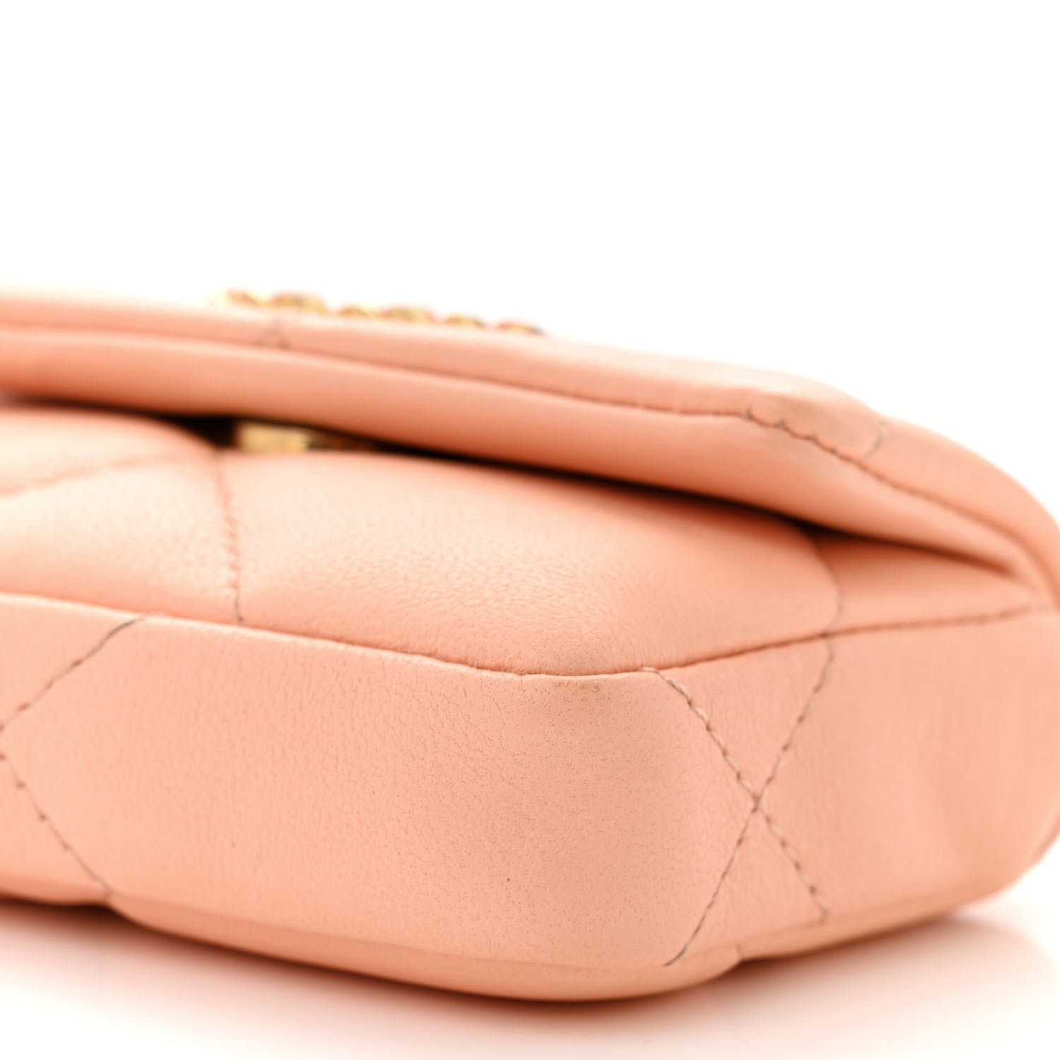 Chanel Lambskin Quilted Chanel 19 Flap Belt Bag Light Orange 11 of 11