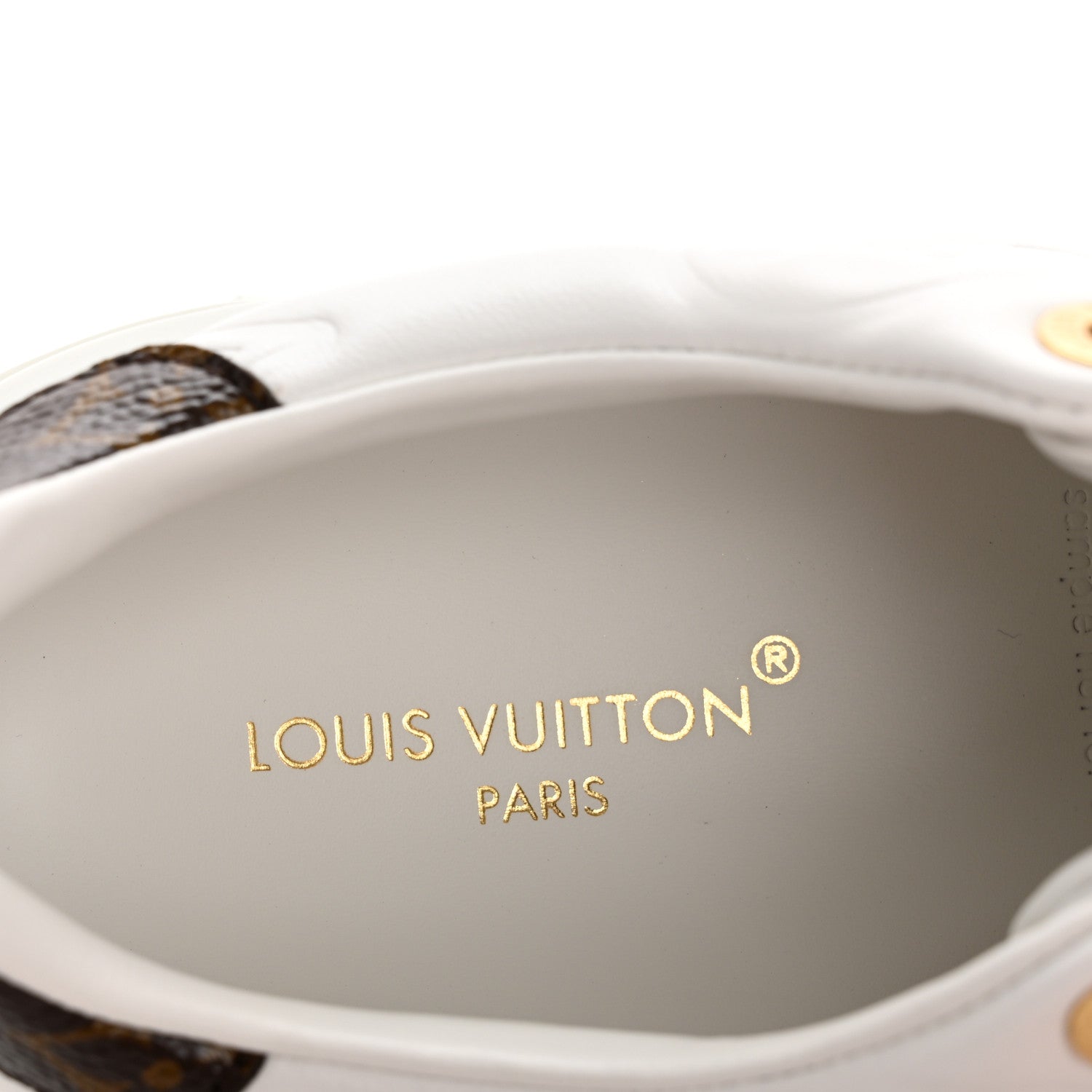 Louis Vuitton Lambskin Embossed Monogram Time Out Sneakers 36 White 16 of 20