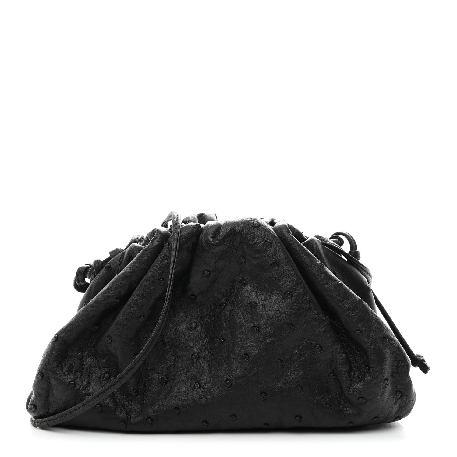 Bottega Veneta Ostrich The Mini Pouch Fondente 1 of 10