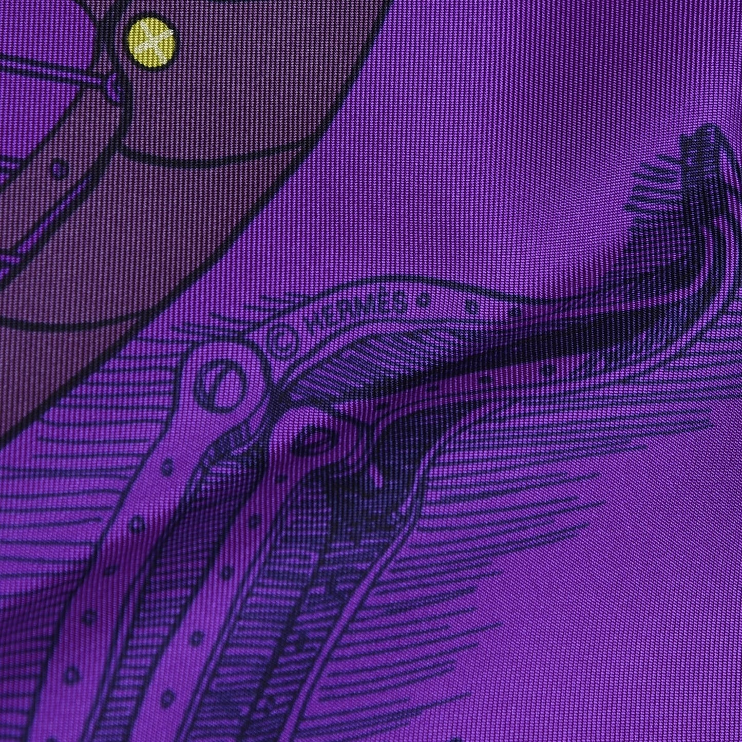 Silk Le Pegase D'Scarf 90 Ultra Violet Vert Bleu