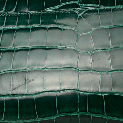 Hermes Shiny Alligator Constance Long Wallet Vert Emeraude 10 of 11