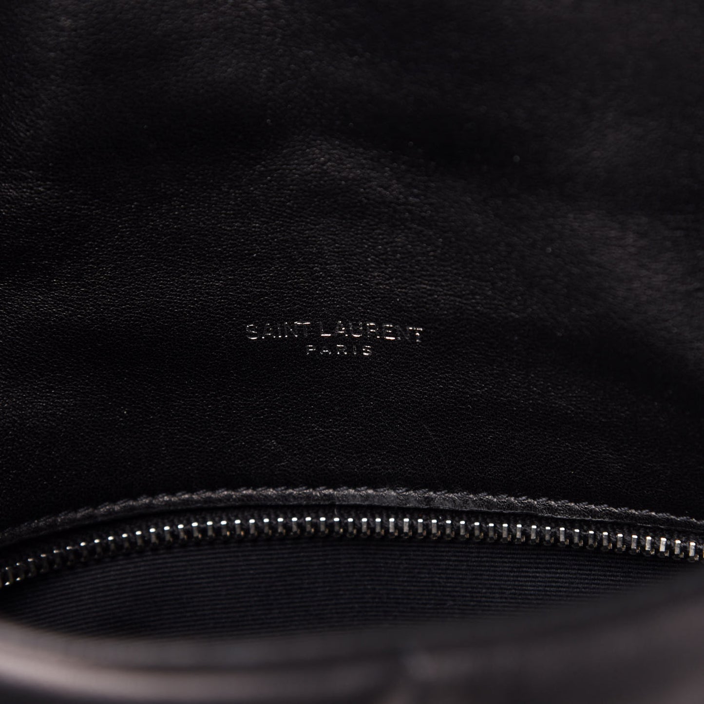 Lambskin Quilted Toy Loulou Puffer Monogram Chain Satchel Black