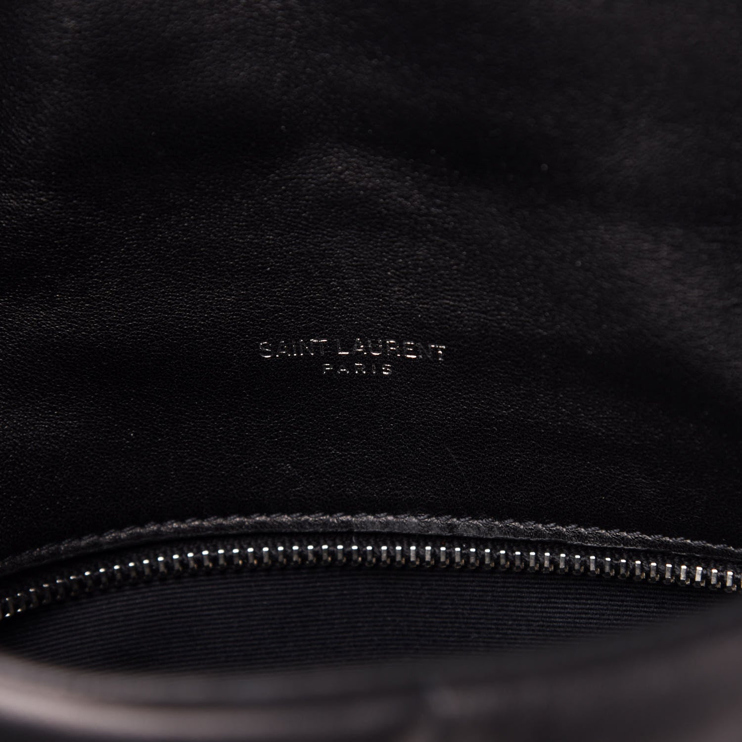 Saint Laurent Lambskin Quilted Toy Loulou Puffer Monogram Chain Satchel Black 7 of 12