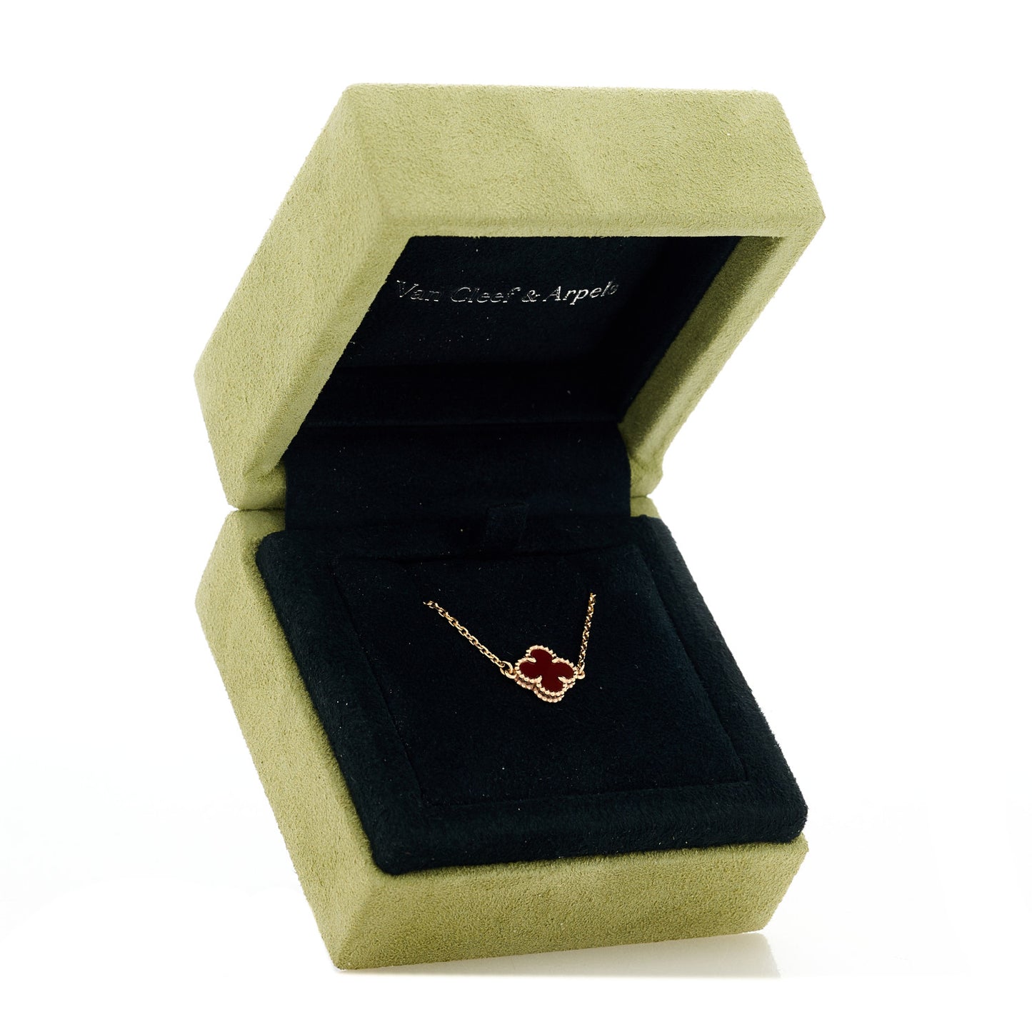 18K Rose Gold Carnelian Sweet Alhambra Bracelet