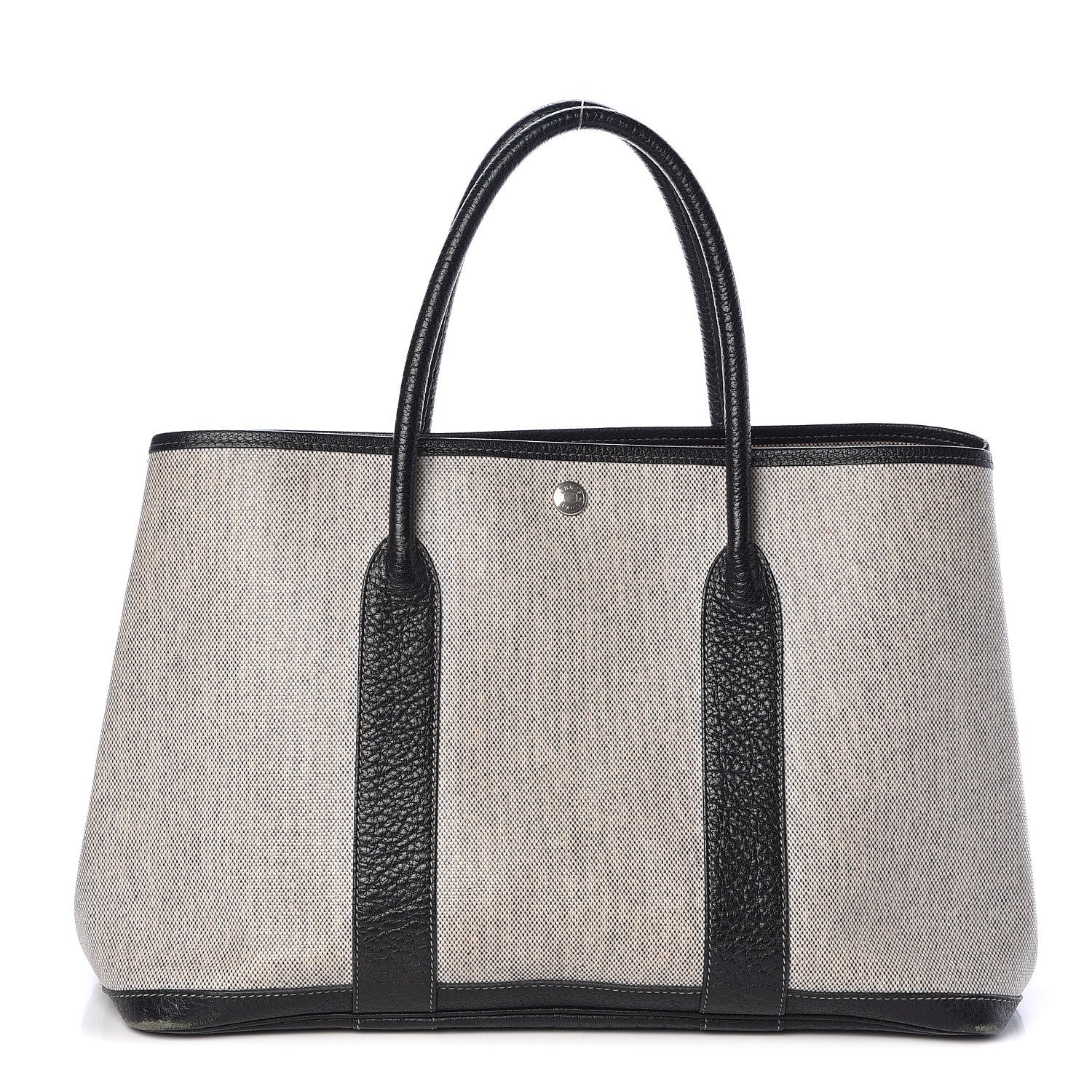 Hermes Buffle Skipper Toile Garden Party 36 MM Tote Black 1 of 14