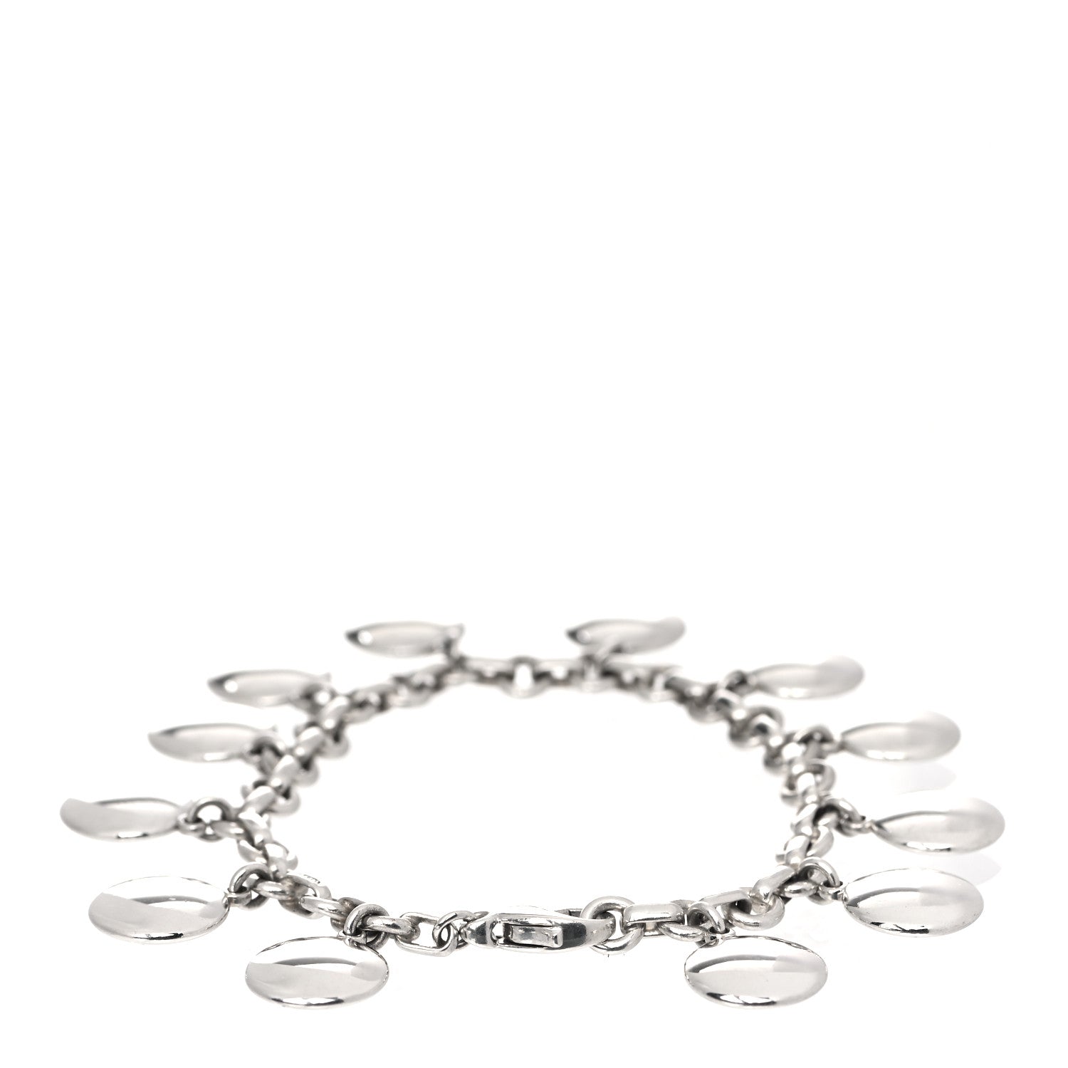 Tiffany Sterling Silver Multi Disc Charm Bracelet 3 of 7