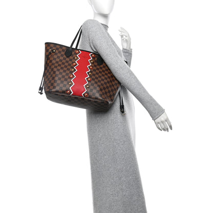 Louis Vuitton Damier Ebene Karakoram Neverfull MM 2 of 10
