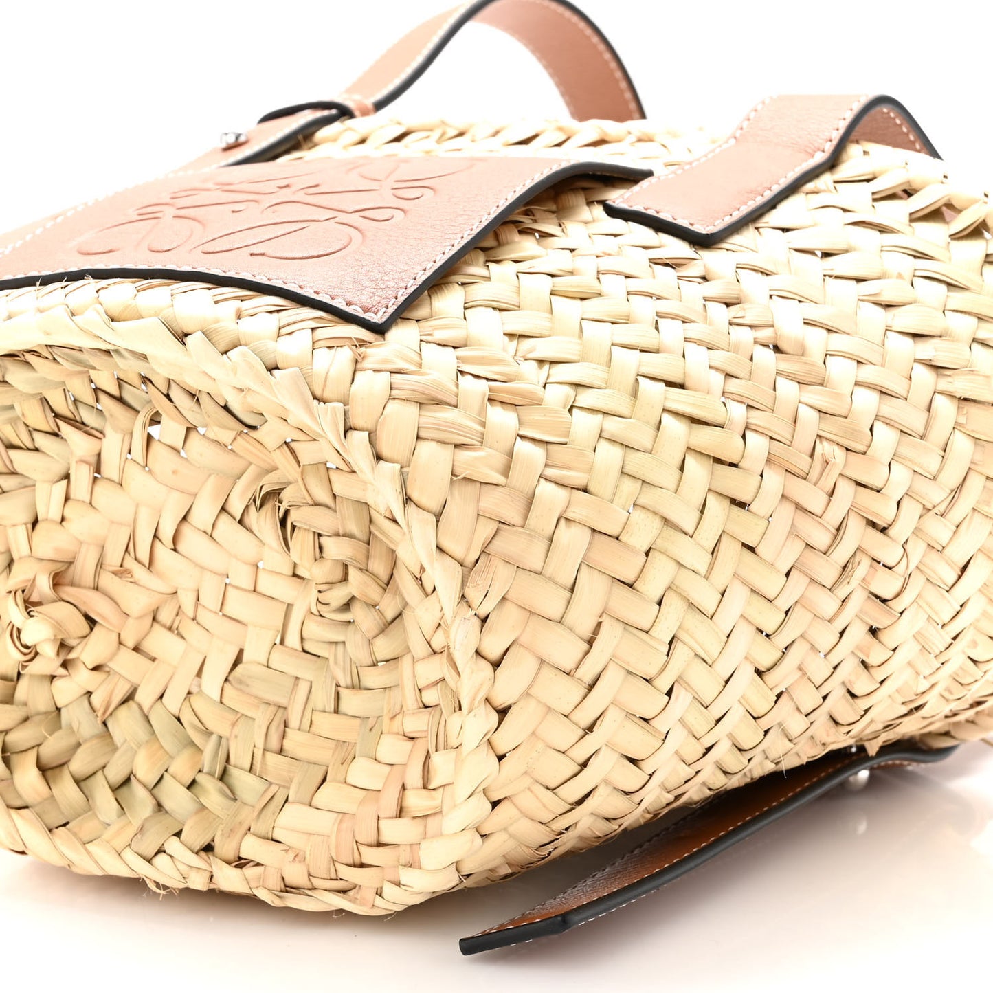 Raffia Small Basket Tote Bag Natural Tan