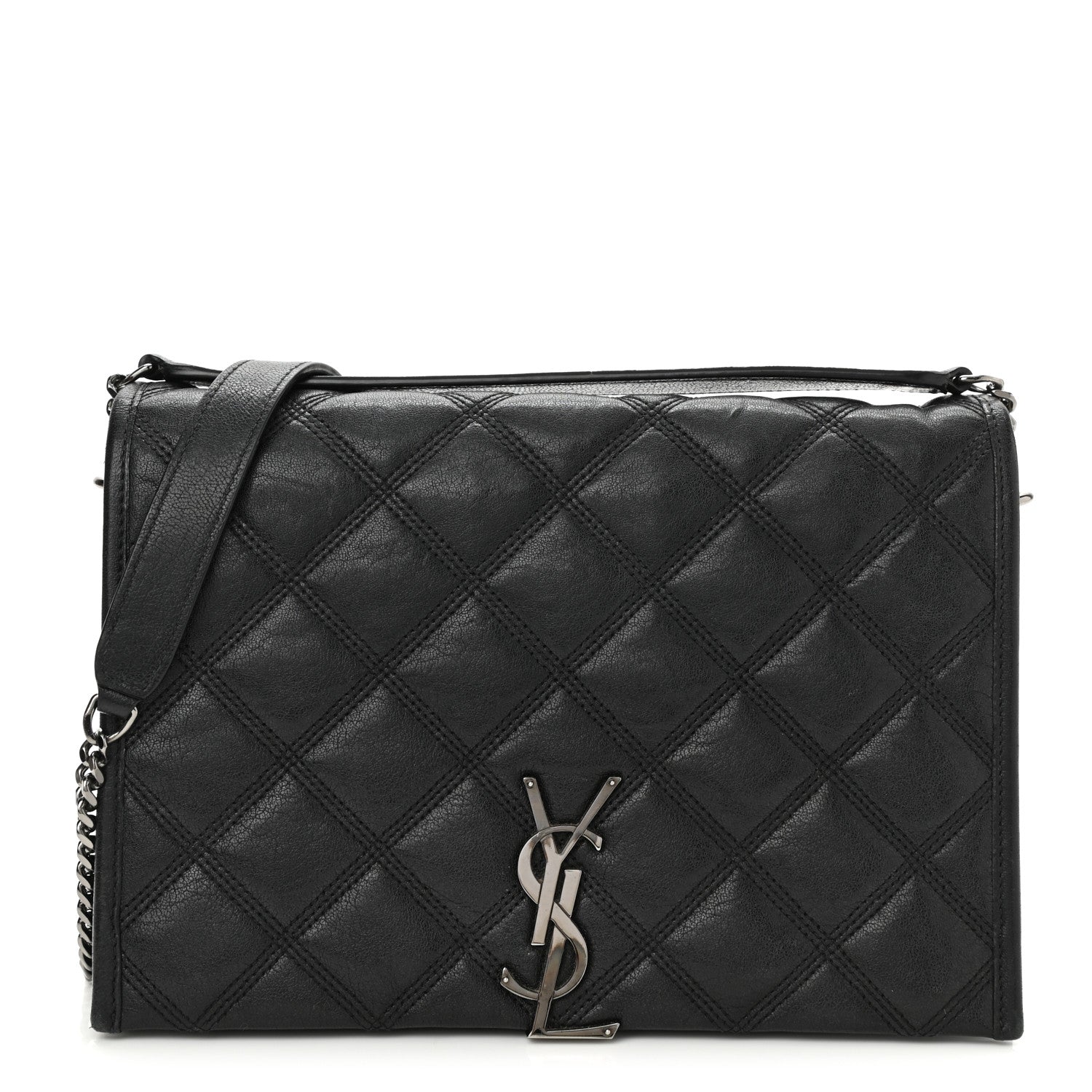 Saint Laurent Lambskin Quilted Mini Becky Chain Bag Black 1 of 12