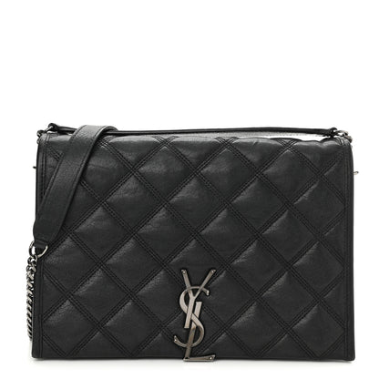 Saint Laurent Lambskin Quilted Mini Becky Chain Bag Black 1 of 12
