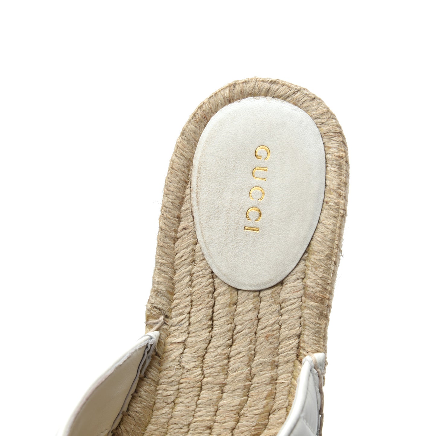 Nappa Matelasse GG Marmont Espadrille Slippers 39 Great White