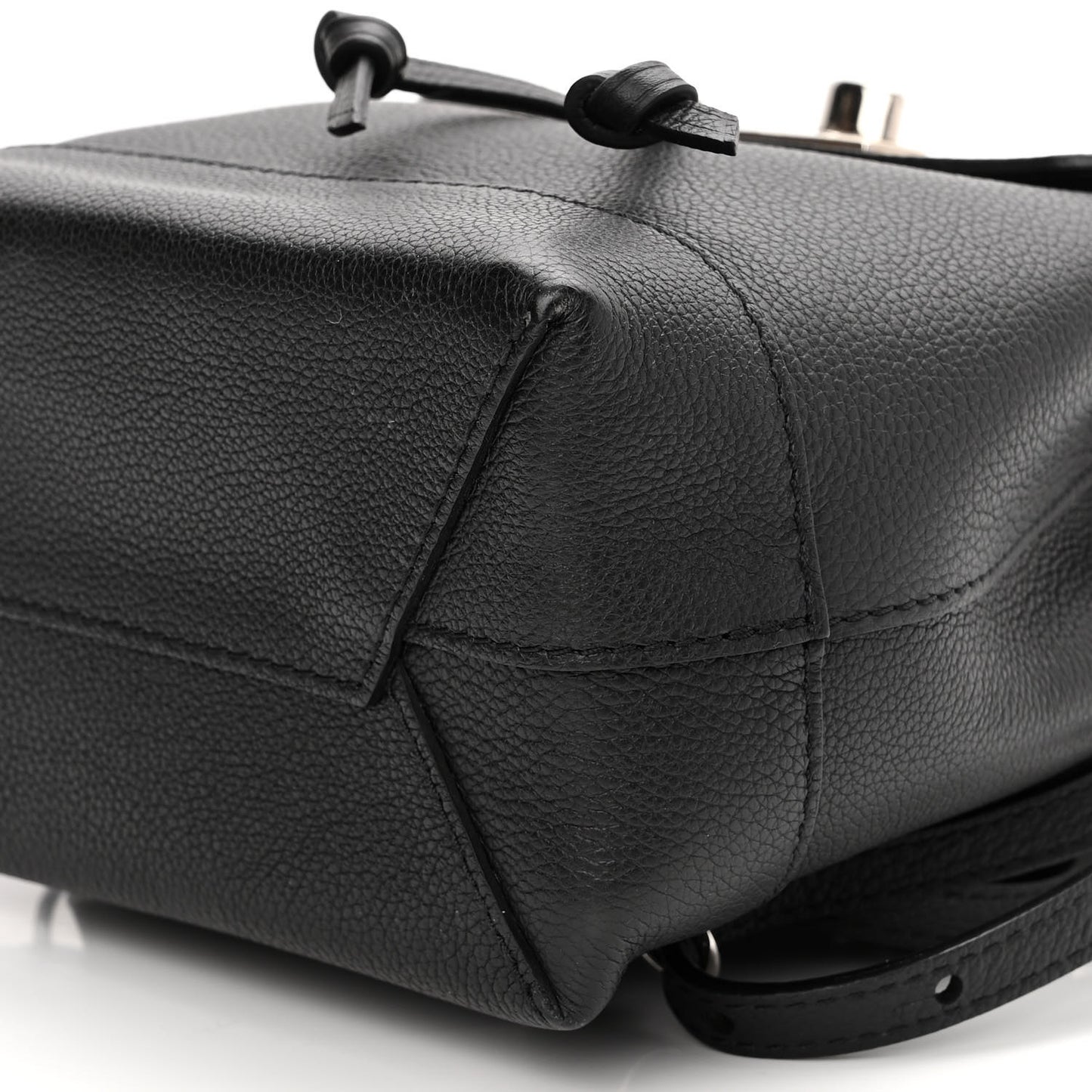 Calfskin Lockme Mini Backpack Black