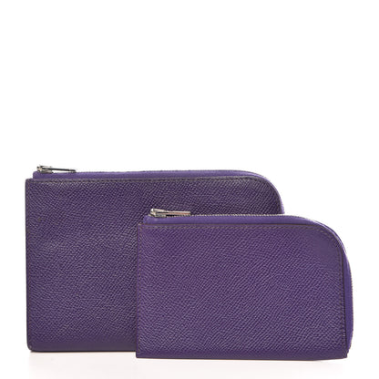 Hermes Epsom Remix Duo Wallet Iris 3 of 10