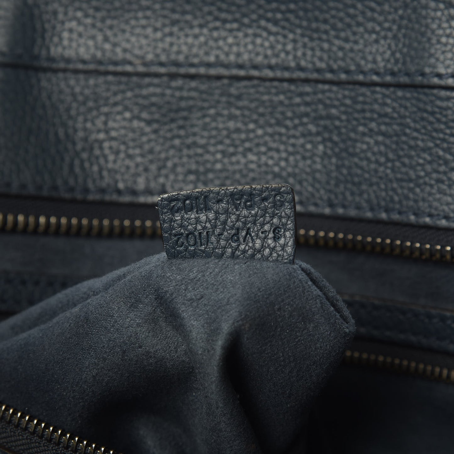 Drummed Calfskin Mini Luggage Blue