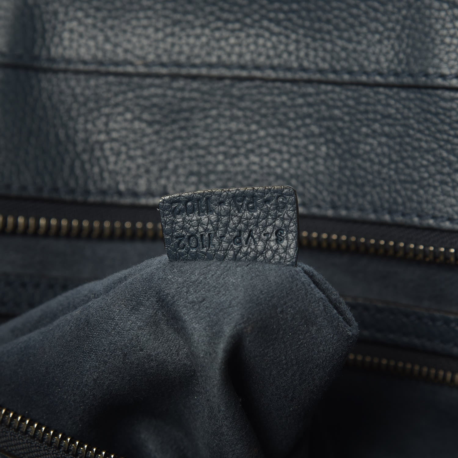 Celine Drummed Calfskin Mini Luggage Blue 7 of 10
