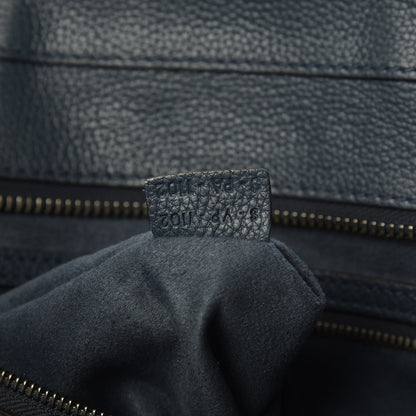 Celine Drummed Calfskin Mini Luggage Blue 7 of 10