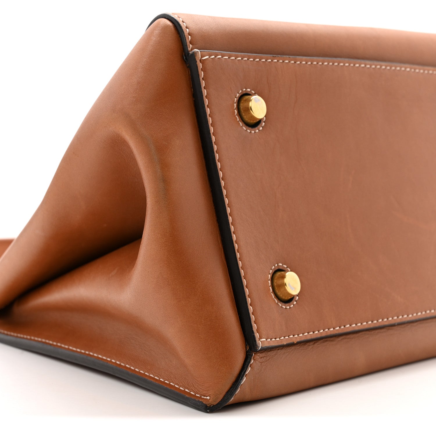 Celine Smooth Calfskin Medium Edge Shoulder Bag Camel 9 of 15