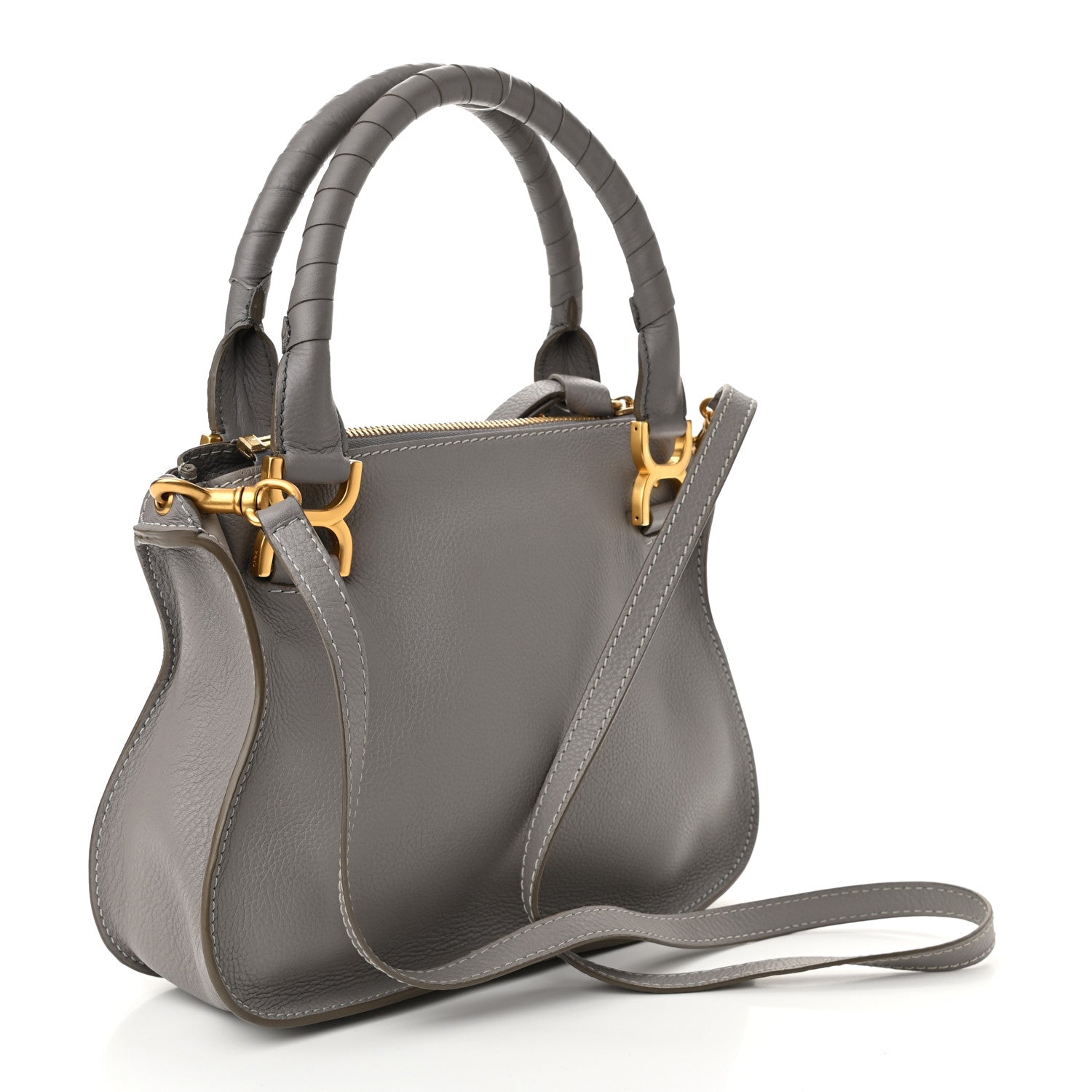 Chloe Calfskin Small Marcie Satchel Cashmere Grey 3 of 11