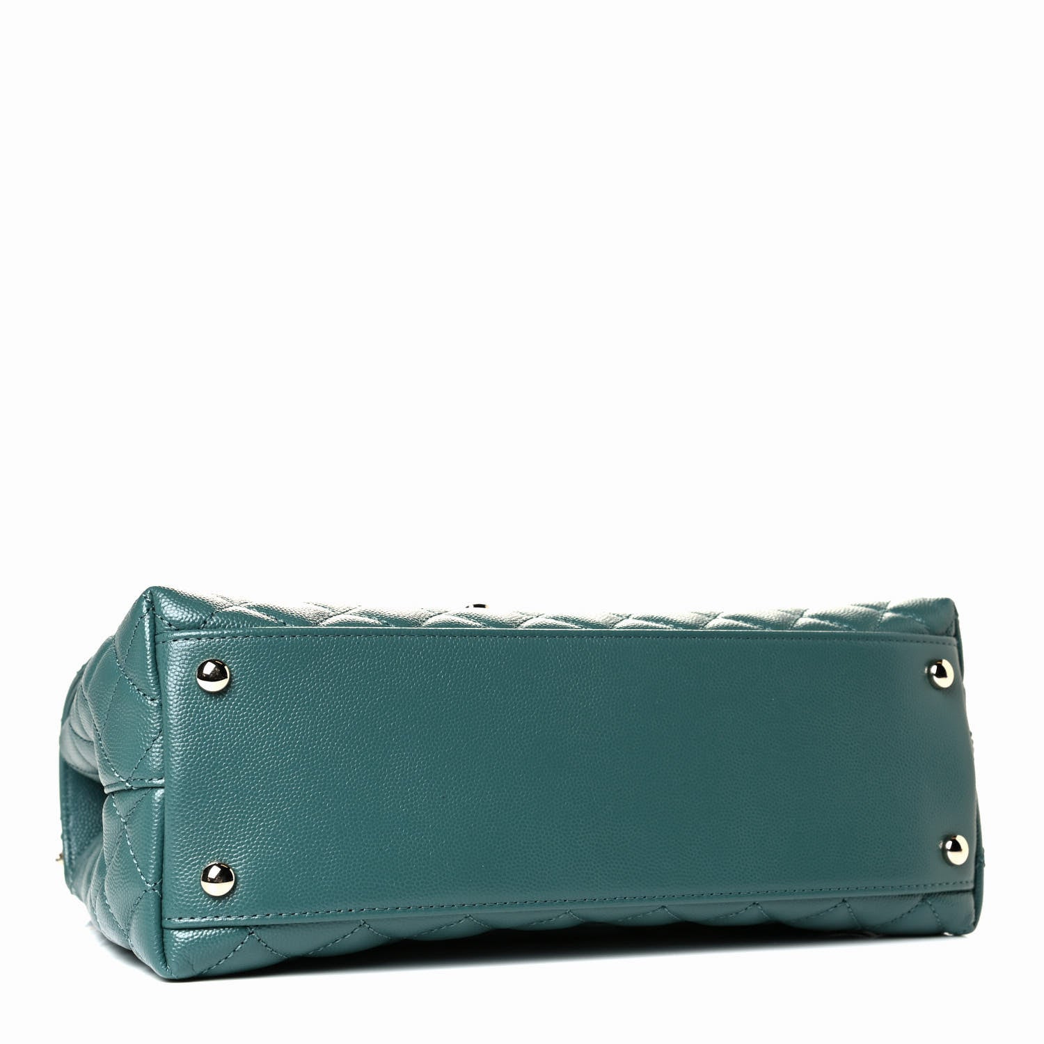 Chanel Caviar Quilted Small Coco Handle Flap Green 3 of 6