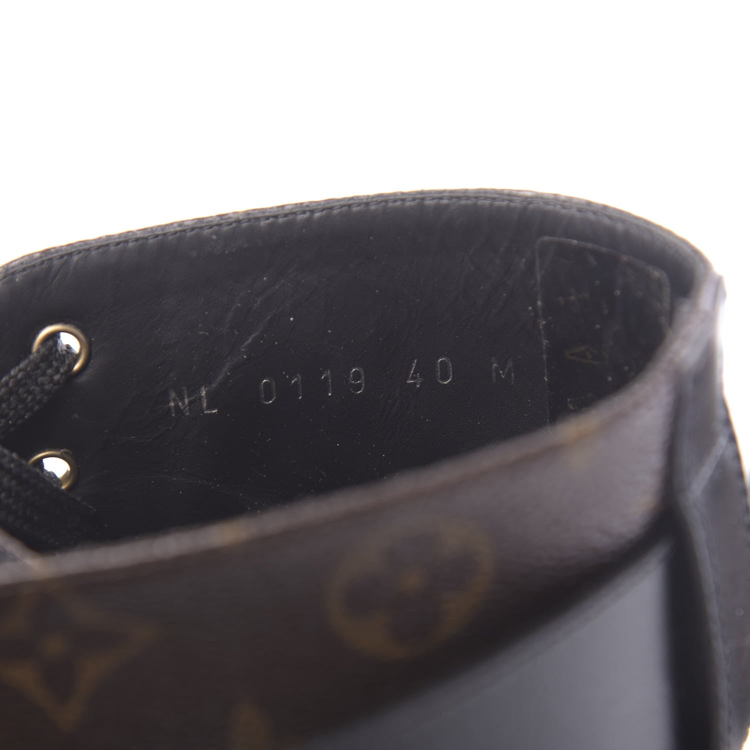 Louis Vuitton Calfskin Monogram Wonderland Flat Ranger Boots 40 Black 9 of 10