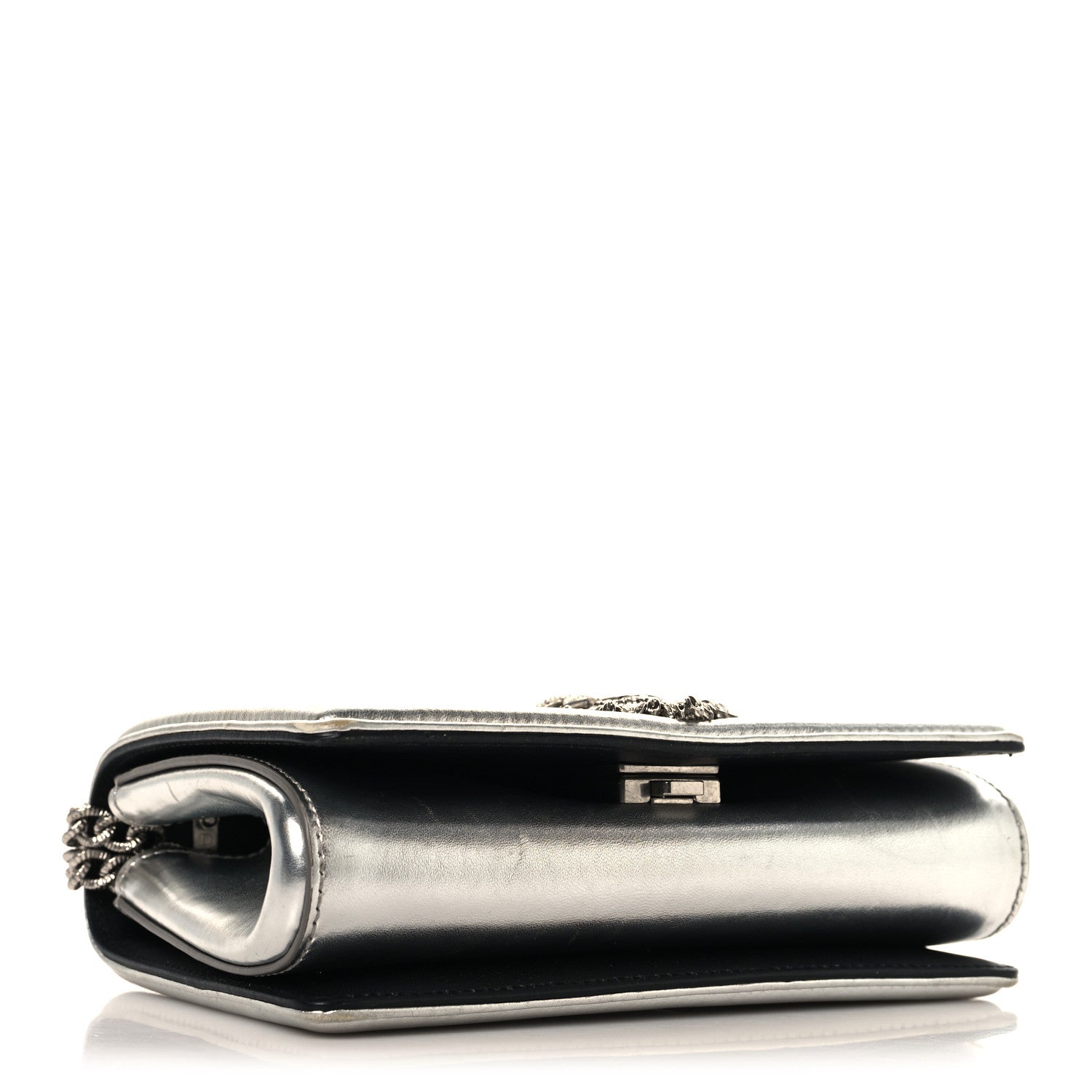 Dolce & Gabbana Metallic Calfskin Small Devotion Crossbody Bag Silver 4 of 11