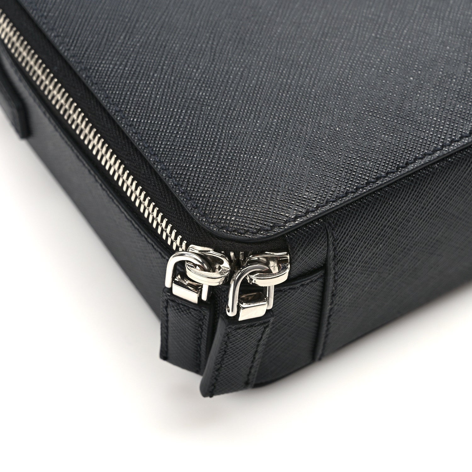 Prada Saffiano Travel Medium Brique Crossbody Bag Black 9 of 11