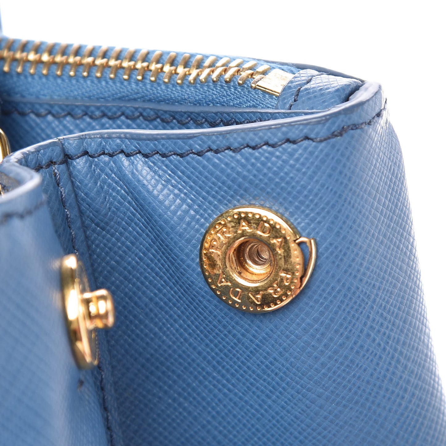 Saffiano Medium Galleria Double Zip Tote Cobalto