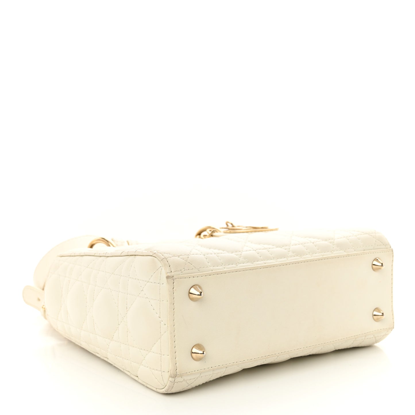 Lambskin Cannage Small My ABCDior Lady Dior White