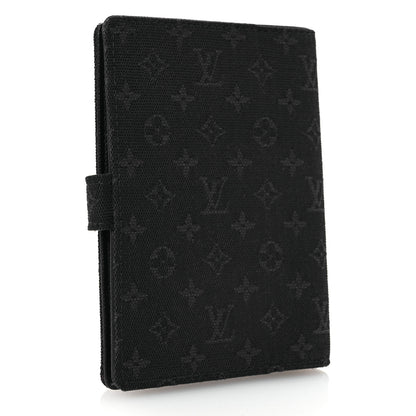 Louis Vuitton Mini Lin Small Ring Agenda Cover Black 3 of 6