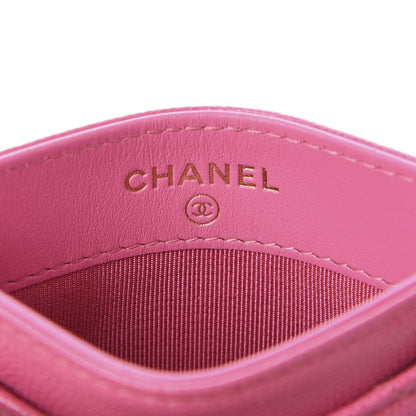Chanel Caviar Quilted Card Holder Pink 10 of 11